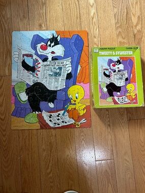 Vintage 1980 Whitman Tweety & Sylvester Jigsaw Puzzle - 100 Pieces - Complete